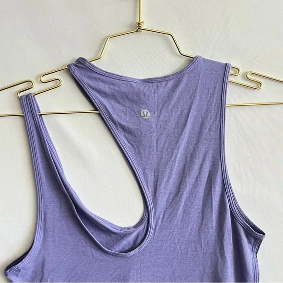 Lululemon Shoulder Cut-Out Yoga Tank Top Silky Softness Dark Lavender - Picture 5 of 8